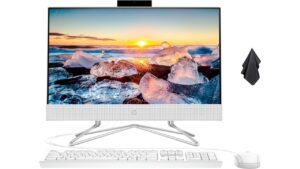 hp 2022 all-in-one desktop, 21.5" diagonal fhd (1920 x 1080) display, intel duel core celeron j4025 processor, webcam, wifi-ac, bluetooth, hdmi, white, windows 11 (16gb ram | 512gb ssd)