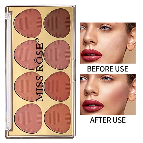 Blush Palette, Matte Mineral Blush Powder Face Blush,Contour and Highlight Blush Palette,Professional Facial Beauty Cosmetic Makeup Blush (#Blush-02)