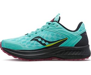 saucony canyon tr 2 woman's earth running shoe, blue, 8 au