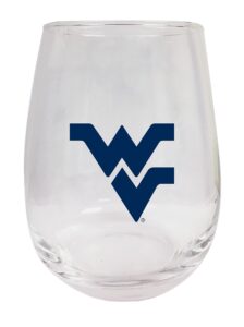 west virginia mountaineers 9 oz stemless wine glass 2 pack officially licensed collegiate product