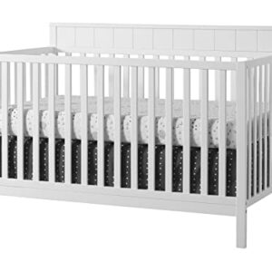 Oxford Baby Logan 4-in-1 Convertible Crib, Snow White, GreenGuard Gold Certified