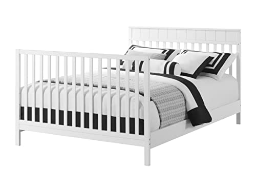 Oxford Baby Logan 4-in-1 Convertible Crib, Snow White, GreenGuard Gold Certified