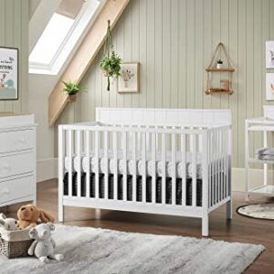 Oxford Baby Logan 4-in-1 Convertible Crib, Snow White, GreenGuard Gold Certified