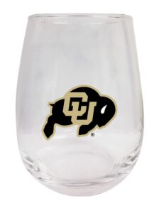 colorado buffaloes 9 oz stemless wine glass officially licensed collegiate product