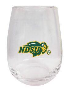 north dakota state bison 9 oz stemless wine glass officially licensed collegiate product