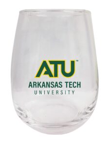 arkansas tech university 9 oz stemless wine glass 2 pack officially licensed collegiate product