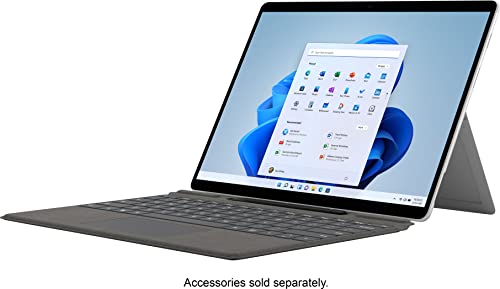 Surface Pro X 13-inch Touchscreen 128GB SSD - Microsoft SQ1-8GB RAM (Wi-Fi + Cellular 4G LTE, Windows 11 Home, Platinum) E4K-00001 Newest Version 2021 (Renewed)