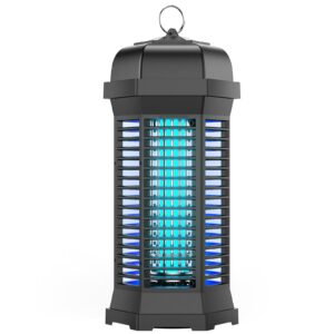 bug zapper for outdoor and indoor, rock 4000v mosquito zapper killer, waterproof insect fly trap for home backyard garden patio