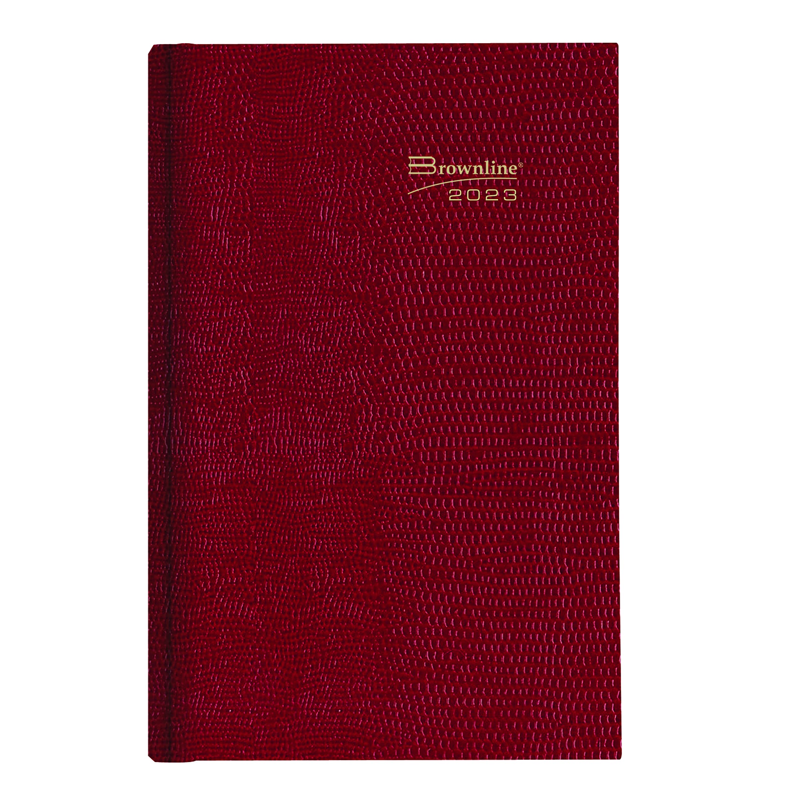 Brownline 2023 Traditional Daily/Monthly Planner, Untimed Journal, 12 Months, January to December, Perfect Binding, 7.5" x 5", Bright Red (CB387.RED-23)