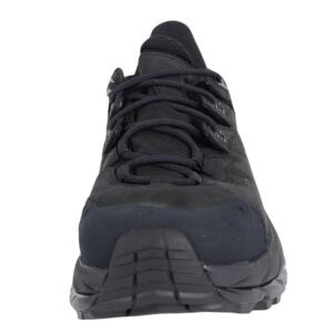 HOKA ONE ONE Womens Kaha 2 Low GTX Leather Synthetic Black Black Trainers 8 US