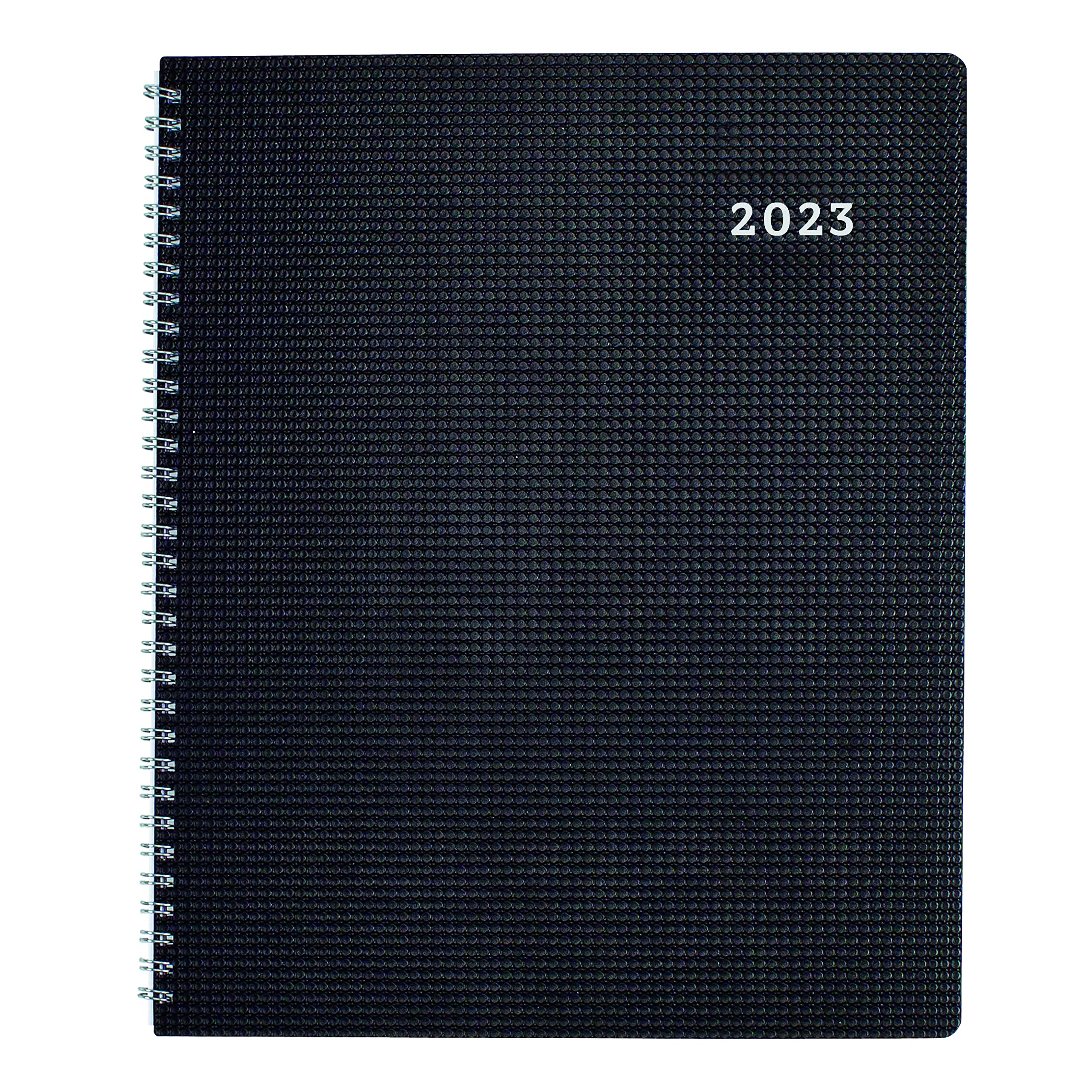 Brownline 2023 DuraFlex Monthly Planner, 14 Months, December 2022 to January 2024, Twin-Wire Binding, 11" x 8.5", Black (CB1262V.BLK-23)