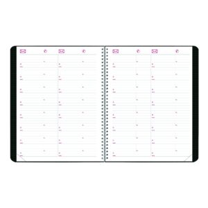 Brownline 2023 DuraFlex Monthly Planner, 14 Months, December 2022 to January 2024, Twin-Wire Binding, 11" x 8.5", Black (CB1262V.BLK-23)