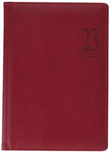 letts milano weekly planner, a5 size, 12 months, january to december, 2023, week-to-view with appointments, 8.25" x 5.875", red (cto3xurd-23)