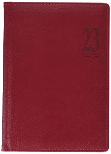 LETTS Milano Weekly Planner, A5 Size, 12 Months, January to December, 2023, Week-to-View with Appointments, 8.25" x 5.875", Red (CTO3XURD-23)