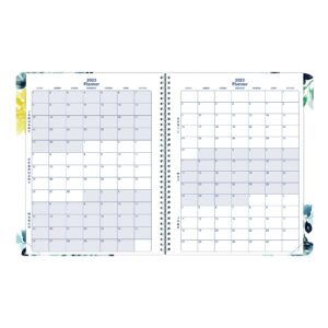 Blueline Monthly 14-Month Planner, Floral Watercolor Artwork, 11 x 8.5, Multicolor Cover, 14-Month (Dec to Jan): 2022 to 2024