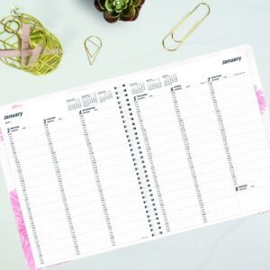 Brownline 2023 Pink Essential Weekly Planner, Appointment Book, 12 Months, January to December, Twin-Wire Binding, 11" x 8.5", Pink Daisy (CB950G.05-23)