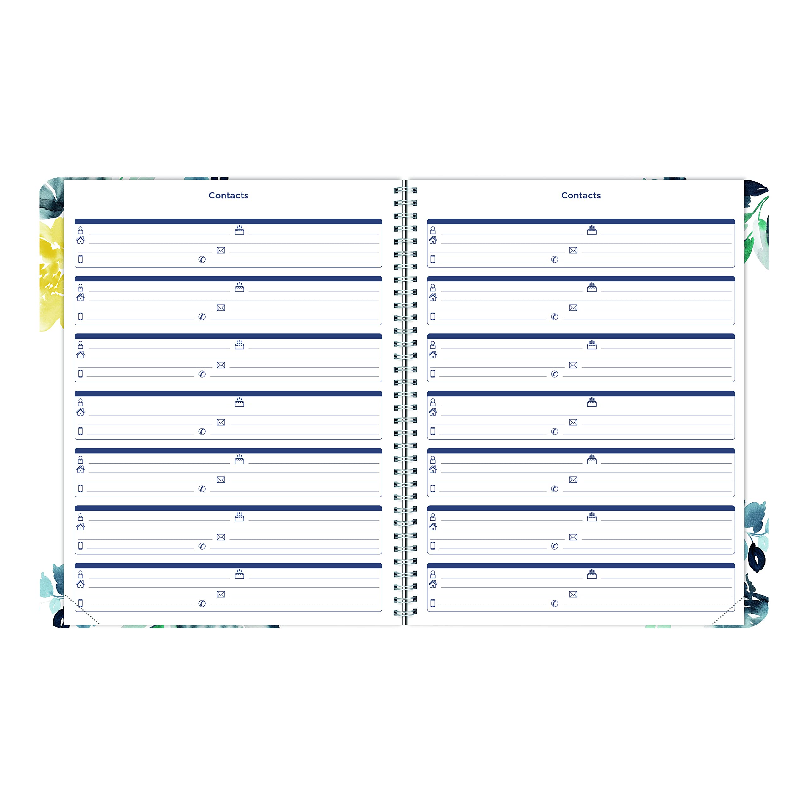 Blueline Monthly 14-Month Planner, Floral Watercolor Artwork, 11 x 8.5, Multicolor Cover, 14-Month (Dec to Jan): 2022 to 2024