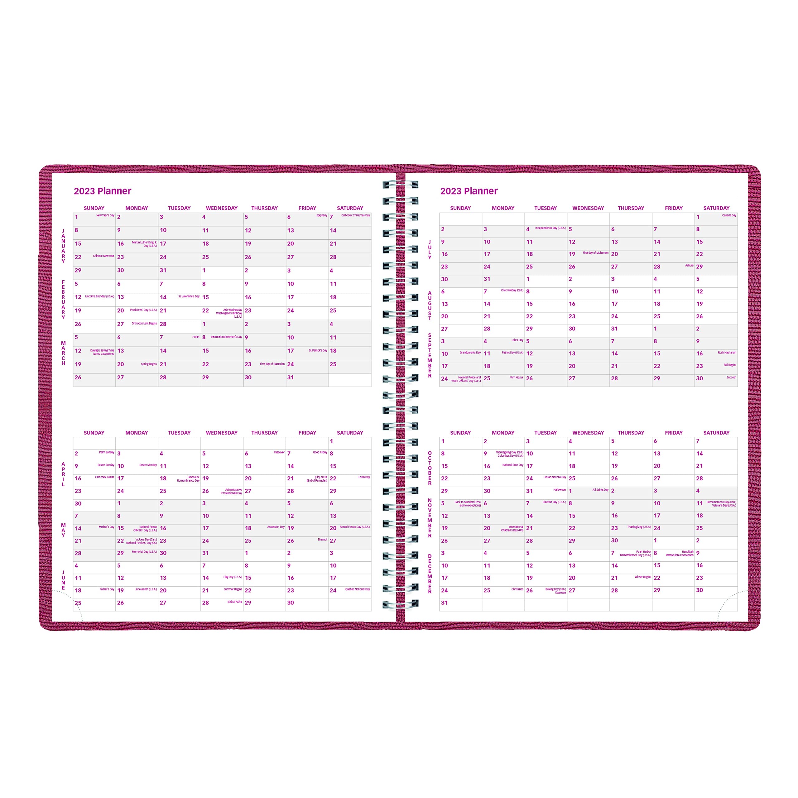 Brownline 2023 Essential Weekly Planner, Appointment Book, 12 Months, January to December, Twin-Wire Binding, 11" x 8.5", Red (CB950.RED-23)