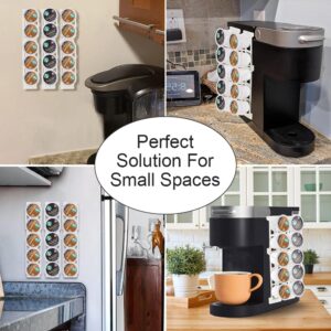 SUNGRACE Coffee Pod Holder for Keurig K Cup Pods, Side Mount K-cup Pod Storage Stands Rack, Perfect for Small Counters ( Transparent, 3 Pack for 15 K Cups)