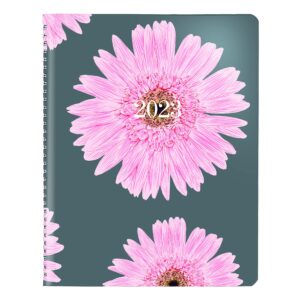 brownline 2023 pink essential monthly planner, 14 months, december 2022 to january 2024, twin-wire binding, 8.875" x 7.125", pink daisy (cb1200g.05-23)