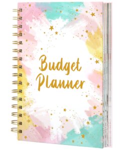 cagie budget planner 2024 - budget planner and monthly budget book, financial planner budget book with 12 pockets, expense tracker notebook, budget book planner for 2024, a5, pink budget planner
