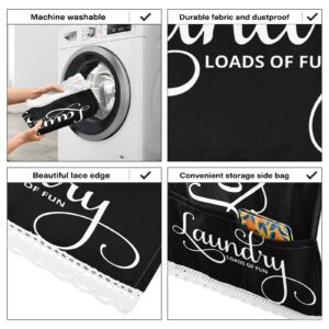 Laundry Loads Of Fun Machine Cover Dryer Top Covers Anti-Slip Fridge Dust Cover, Roller Washing Machine Top Cover Load