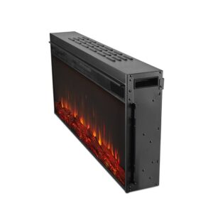 Sonia 69" Landscape Electric Fireplace in Black by Real Flame