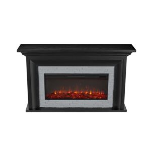 Sonia 69" Landscape Electric Fireplace in Black by Real Flame