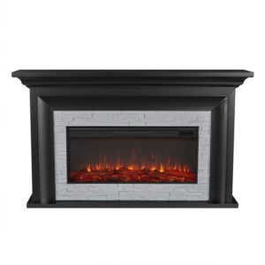 Sonia 69" Landscape Electric Fireplace in Black by Real Flame