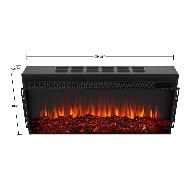 Sonia 69" Landscape Electric Fireplace in Black by Real Flame