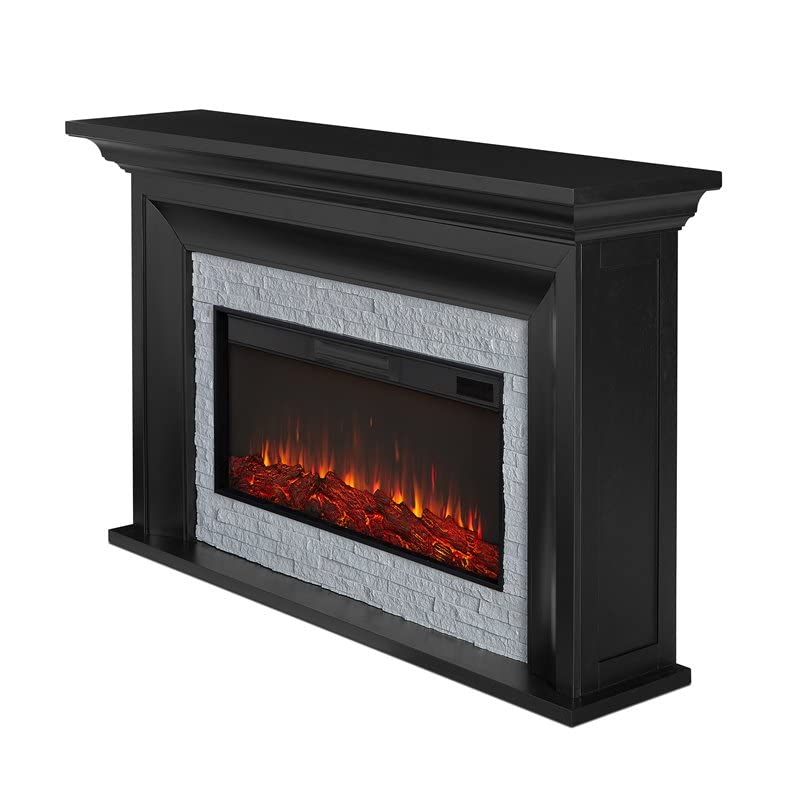 Sonia 69" Landscape Electric Fireplace in Black by Real Flame