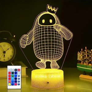 kymellie fall-guys game night light sugar bean man led decorative light game toys touch with remote control /16 color for kid's room christmas gifts birthday gift for kids/girls(classic style)