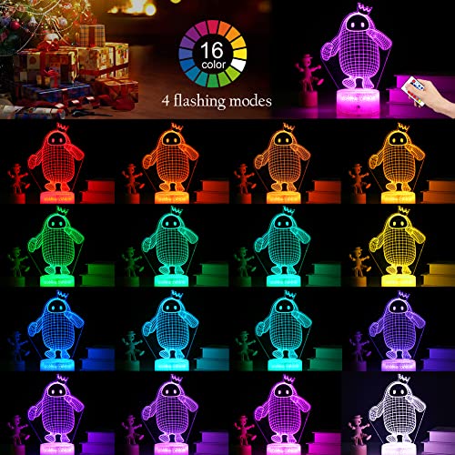 KYMELLIE Fall-Guys Game Night Light Sugar Bean Man LED Decorative Light Game Toys Touch with Remote Control /16 Color for Kid's Room Christmas Gifts Birthday Gift for Kids/Girls(Classic Style)