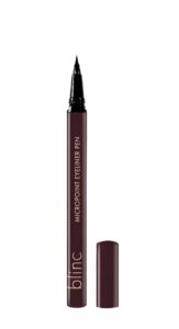 blinc micropoint eyeliner pen, liquid eyeliner pen with ultra-precise felt tip, no-skip, ultra-longwearing highly-pigmented waterproof eye liner, vegan, gluten-free and cruelty-free, 0.5ml/0.017 fl oz