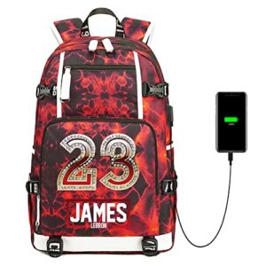 ansigeren jms 23 basketball player classic backpacks sports fan bookbag travel student backpack for men women (ja 2) (z6)