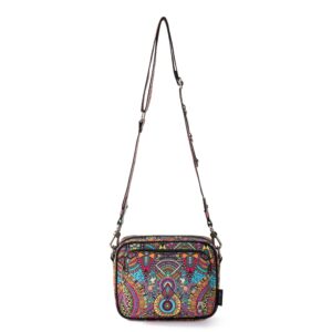 Sakroots Womens Westwood Crossbody in Repreve EcoTwill, Rainbow Wanderlust, One Size US