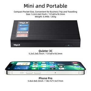 MeLE Quieter3C WiFi 6 Fanless Mini PC Win11 Pro Celeron N5105 Mini Desktop Computer 8GB 128GB Micro PC 4K HDMI HDR Industrial PC Auto Power on Unlocked Bios Ethernet PXE Full Function Type C PD