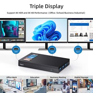 MeLE Quieter3C WiFi 6 Fanless Mini PC Win11 Pro Celeron N5105 Mini Desktop Computer 8GB 128GB Micro PC 4K HDMI HDR Industrial PC Auto Power on Unlocked Bios Ethernet PXE Full Function Type C PD