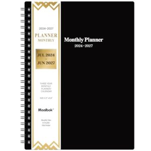 2024-2027 monthly planner/calendar - 3 year monthly planner 2024-2027, jul 2024 - jun 2027, 6.3" x 8.4", 36 monthly planner with tabs, 30 notes pages, double-side pocket, holidays