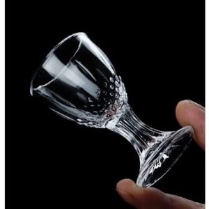 RYUHYF Mini goblets,Shot Glasses,set of 6, small glasses, white wine glasses, tequila glasses, crystal glasses (Mini goblets (0.5 oz))