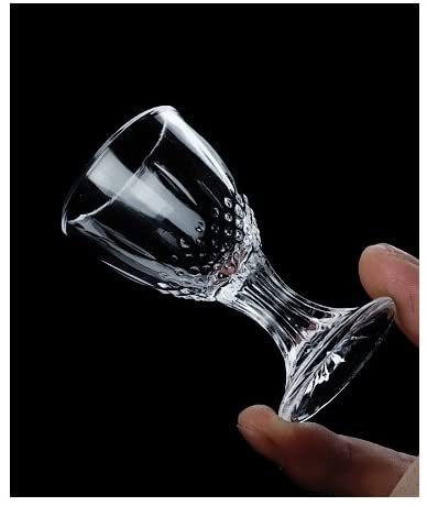 RYUHYF Mini goblets,Shot Glasses,set of 6, small glasses, white wine glasses, tequila glasses, crystal glasses (Mini goblets (0.5 oz))