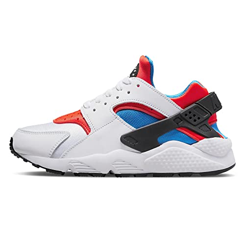 Nike Women's Air Huarache Running Shoes, White/Black/Bright Crimson, 10 US