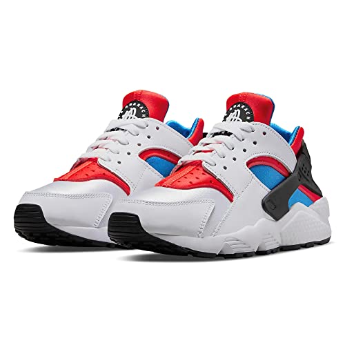 Nike Women's Air Huarache Running Shoes, White/Black/Bright Crimson, 10 US