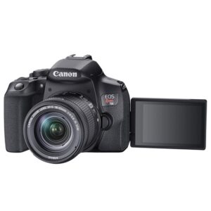 Canon EOS Rebel T8i DSLR Camera w/EF-S 18-55mm F/4-5.6 is STM Zoom Lens + 128GB Memory + Case + Tripod + Filters (36pc Bundle)