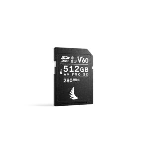 angelbird - av pro sd v60 mk2-512 gb - sdxc uhs-ii memory card - widely compatible - up to 6k - for high-res photography, continuous mode shooting and light video production