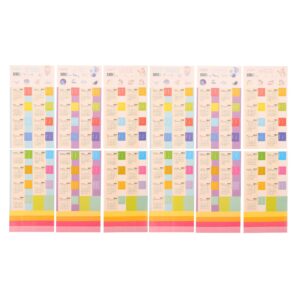 nuobesty 2023 calendar stickers monthly calendar sticker adhesive tabs for planners journal notebook, 12 sets