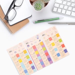 NUOBESTY 2023 Calendar Stickers Monthly Calendar Sticker Adhesive Tabs for Planners Journal Notebook, 12 Sets