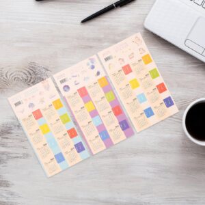 NUOBESTY 2023 Calendar Stickers Monthly Calendar Sticker Adhesive Tabs for Planners Journal Notebook, 12 Sets