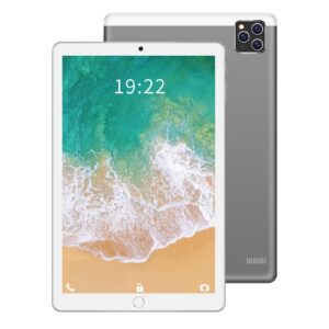 tablet 10.1inch android 8.1 3g phone tablets with 16gb storage dual sim card 2mp camera wifi bluetooth gps quad core hd touchscreen support 3g phone compatible with ipads tablets (silver, one size)