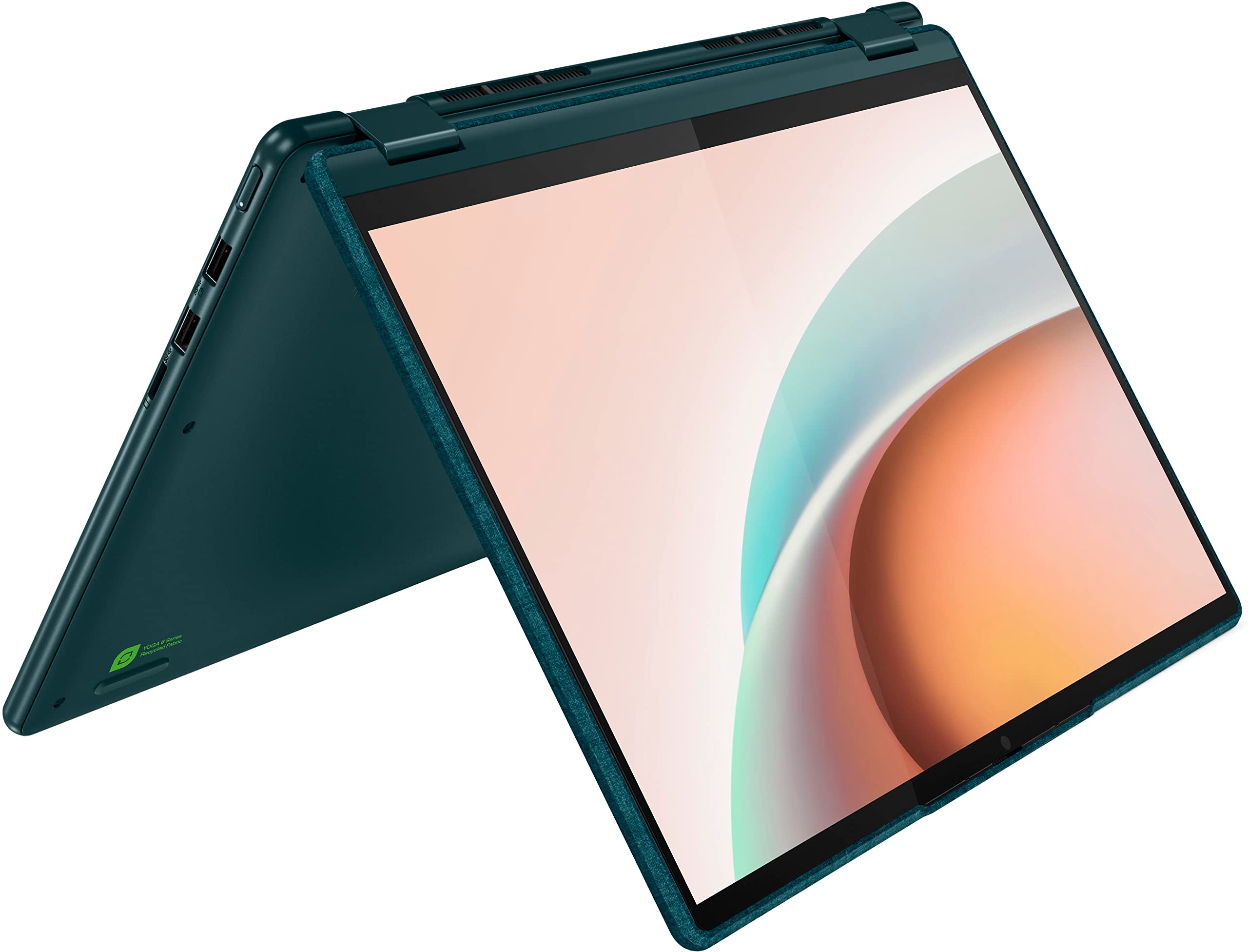 Lenovo Yoga 6 13 2-in-1 Laptop I 13.3" WUXGA IPS 100% sRGB Touchscreen I AMD 6-Core Ryzen 5 5500U (>i7-10510U) I 8GB DDR4 256GB SSD I Backlit Fingerprint HDMI Win11 Pro Dark Teal + HDMI Cable